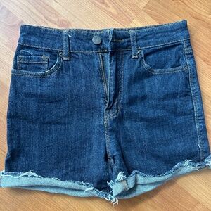 BDG stretchy dark wash denim shorts